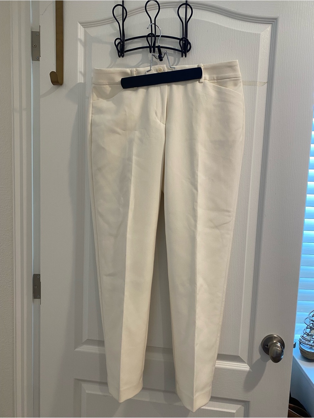 Talbots Cream Straight-Leg Dress Pants